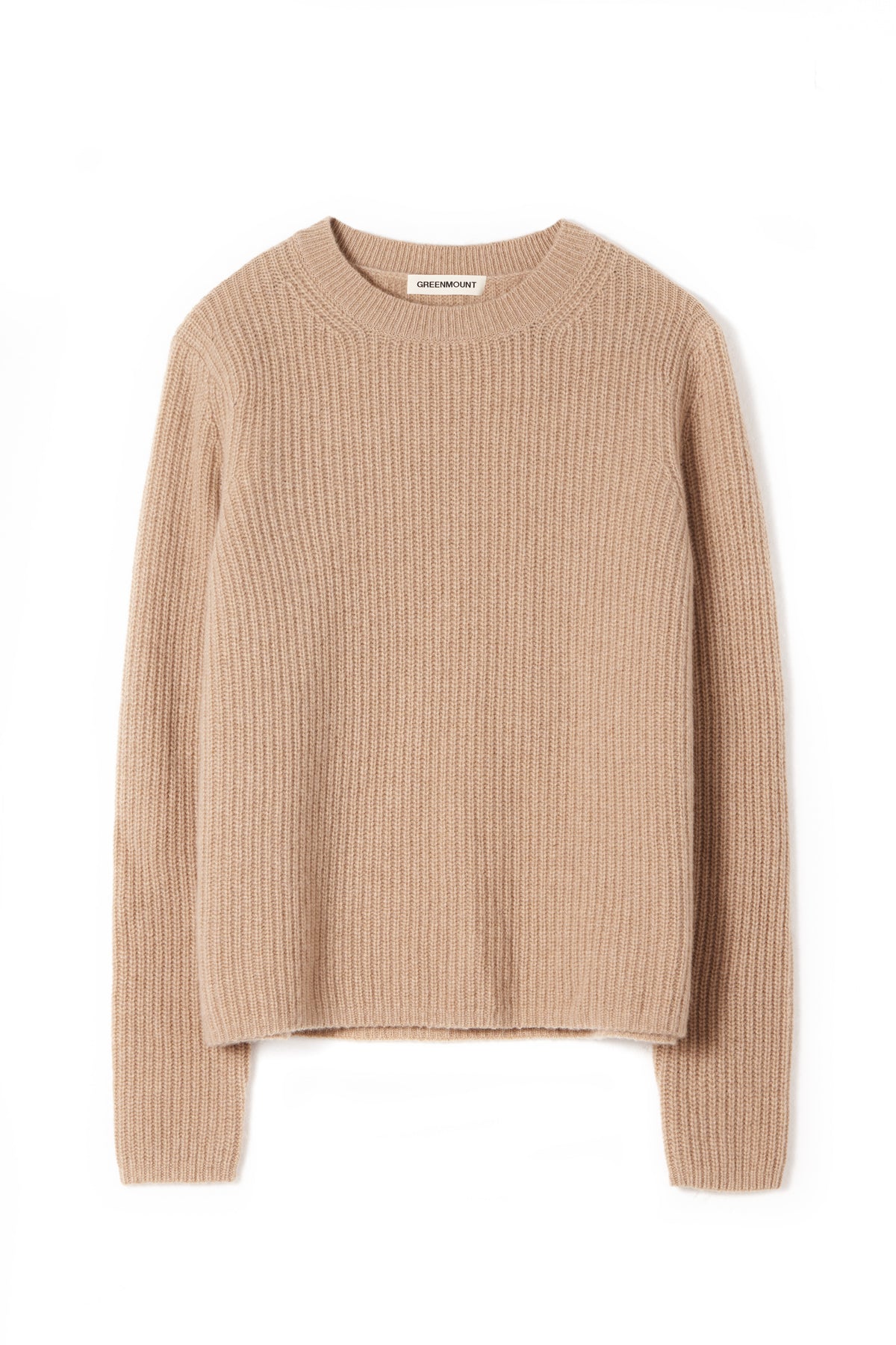 Crewneck Ribbed Cashmere Sweater(50% Recycled)