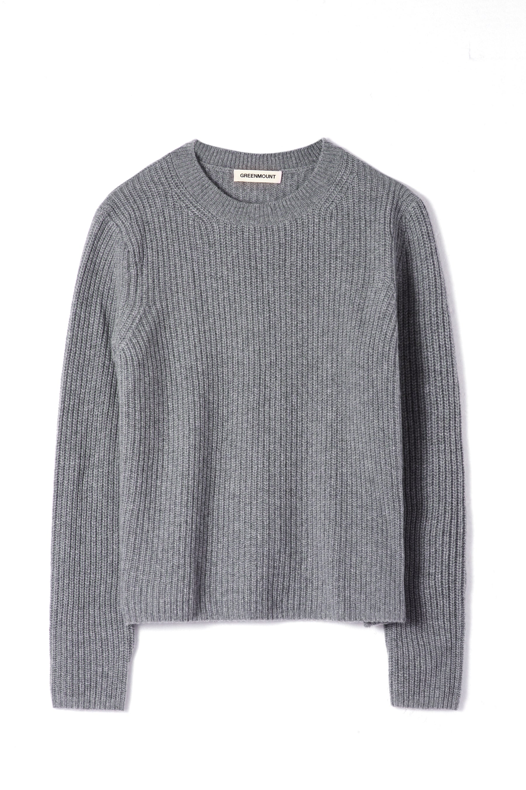 Crewneck Ribbed Cashmere Sweater(50% Recycled)