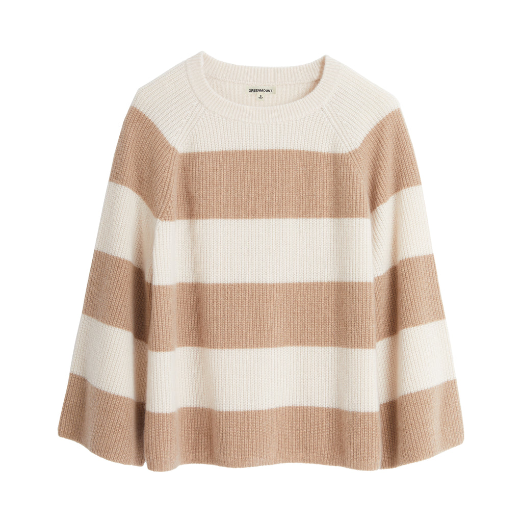Stripe Crewneck Cashmere Sweater