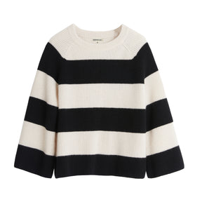 Stripe Crewneck Cashmere Sweater