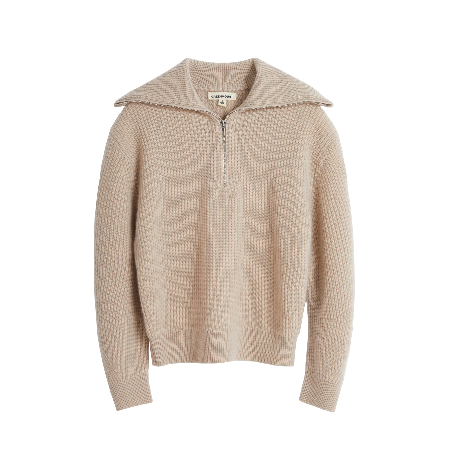 Zipper Lapel Cashmere Sweater