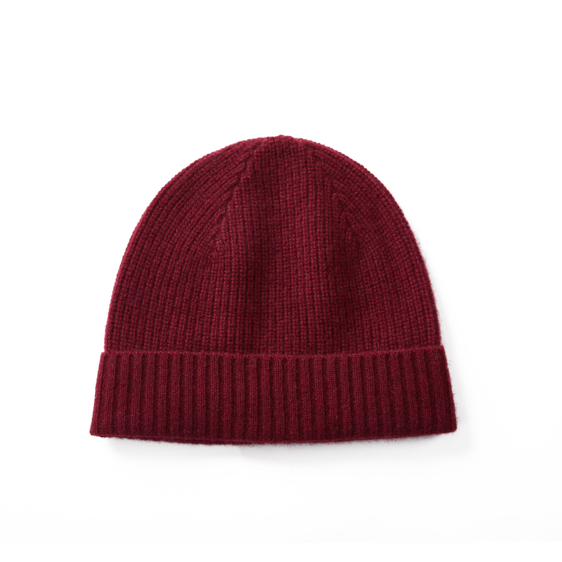 Unisex Cashmere Ribbed Beanie