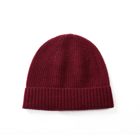 Unisex Cashmere Ribbed Beanie