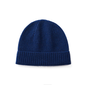 Unisex Cashmere Ribbed Beanie