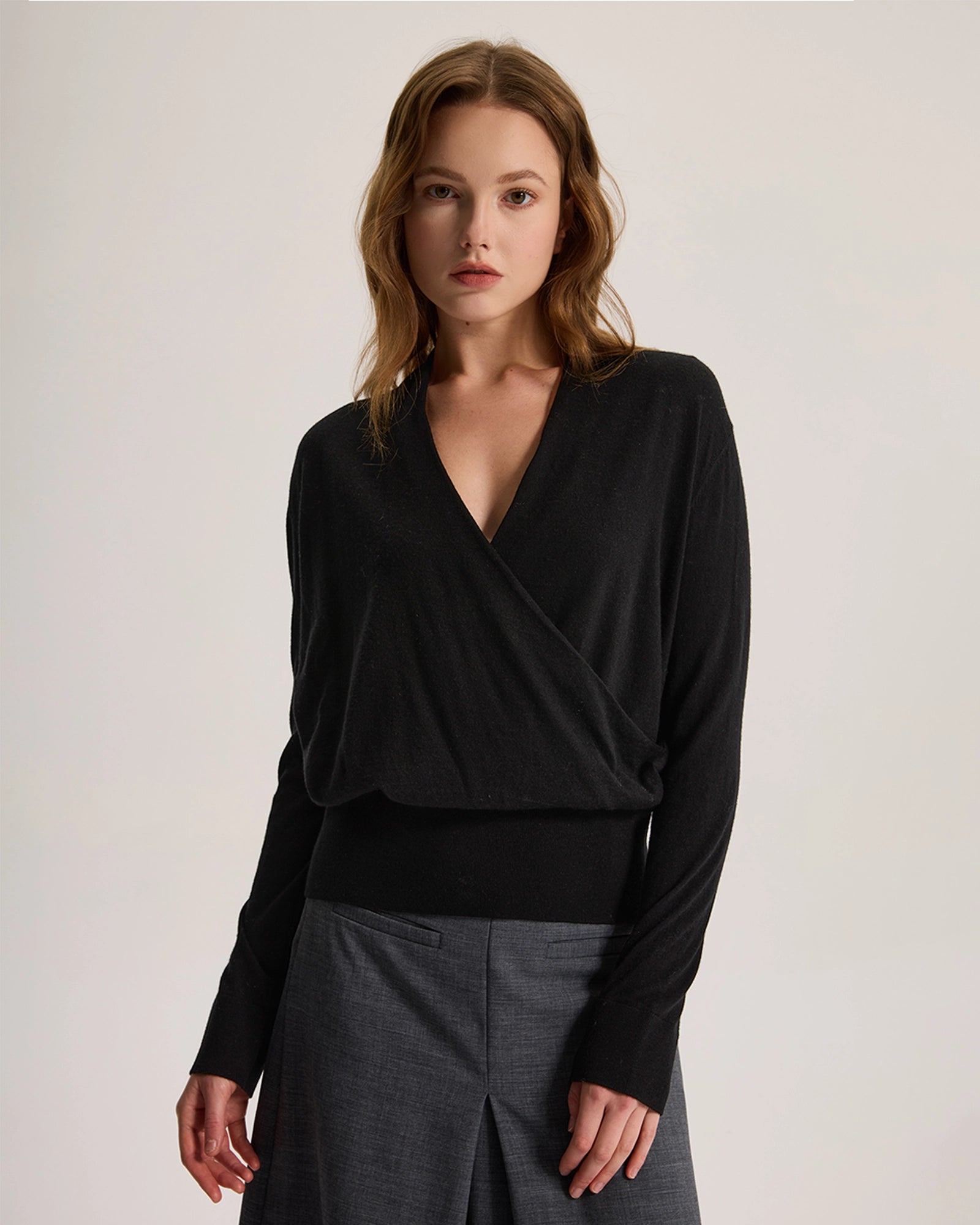 Lightweight Oversize Worsted Cashmere Sweater