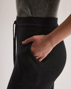 Cashmere Ribbed Wide-Leg Pant