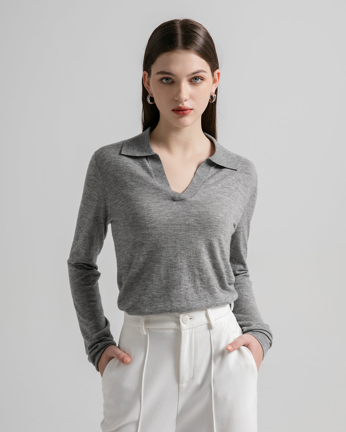 Super Lightweight Worsted Cashmere Polo