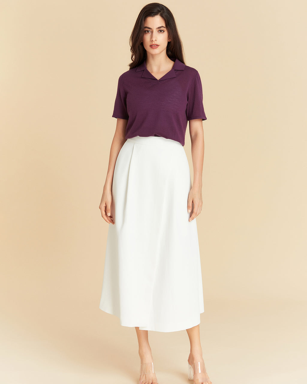 V Neck Lapel Polo Shirt