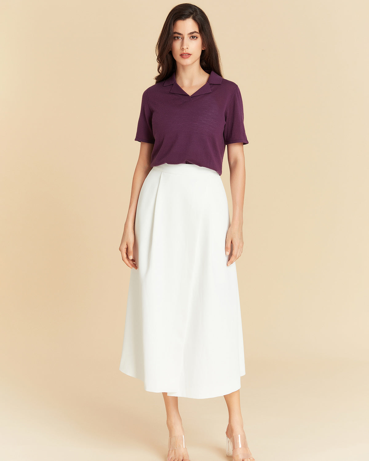 V Neck Lapel Polo Shirt