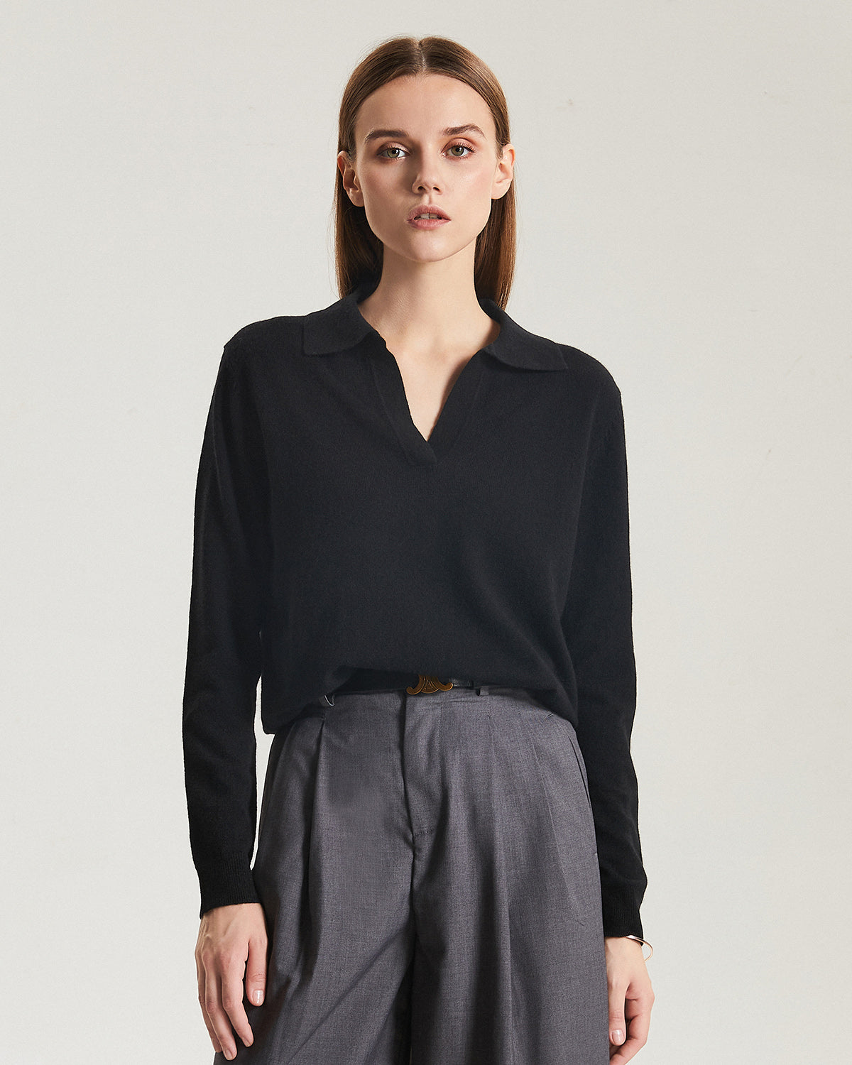 Cashmere Polo Sweater