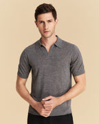Wool Silk Polo Shirt