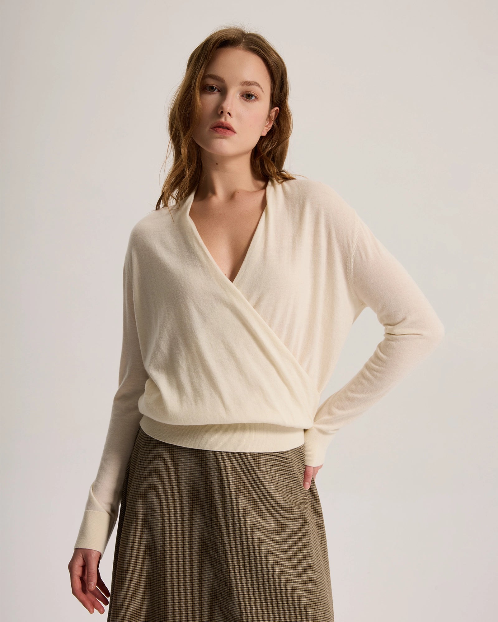 Lightweight Oversize Worsted Cashmere Sweater