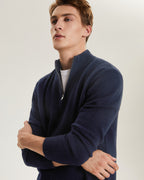 Quarter-Zip Recycled Cashmere Sweater