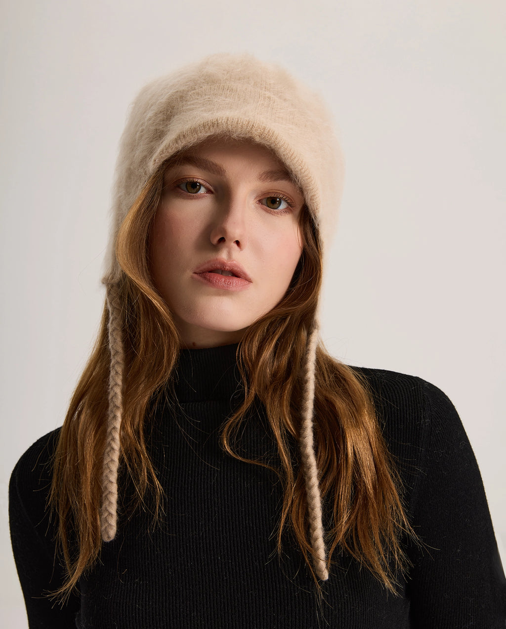 Brushed Cashmere Earflaps Hat