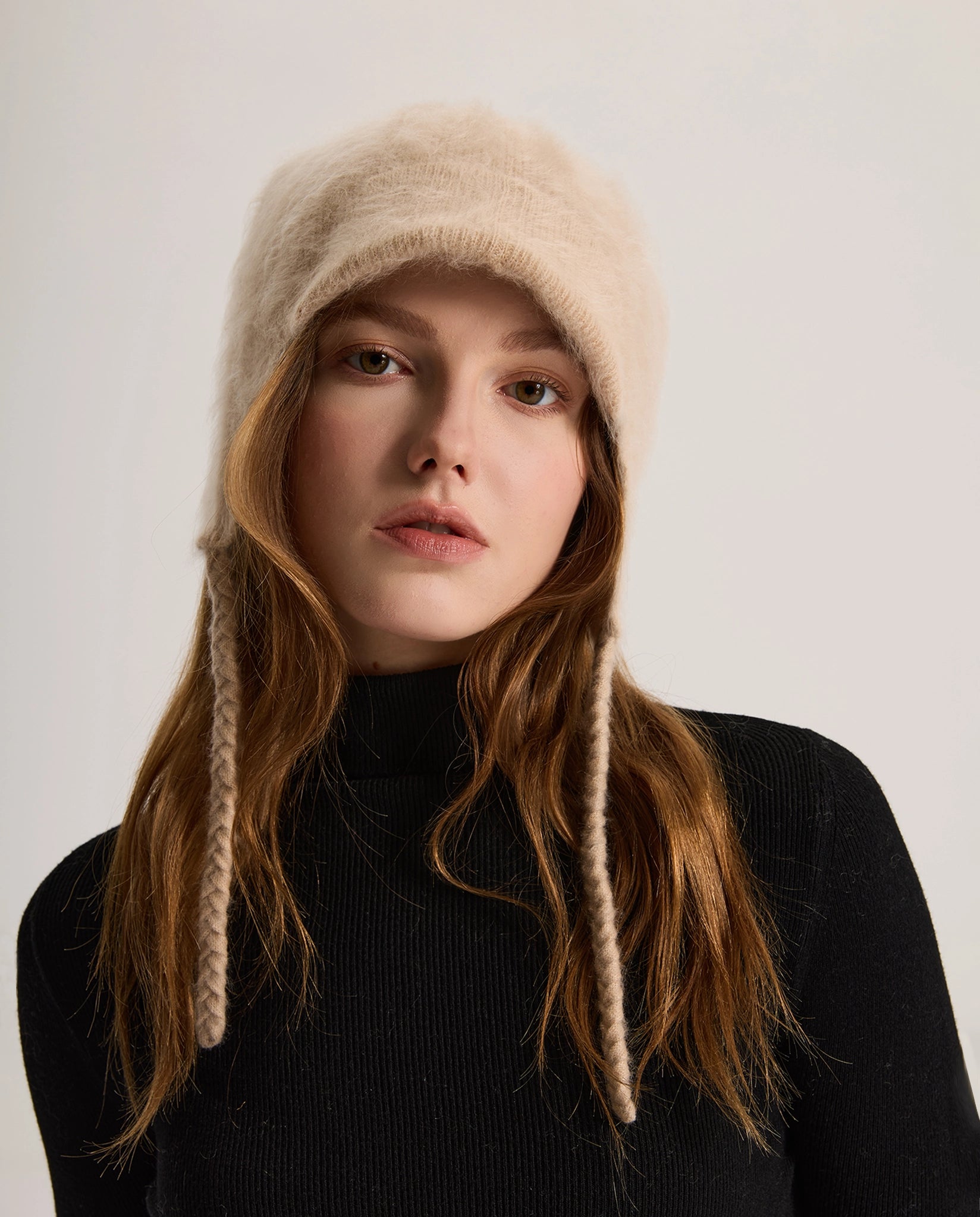 Brushed Cashmere Earflaps Hat