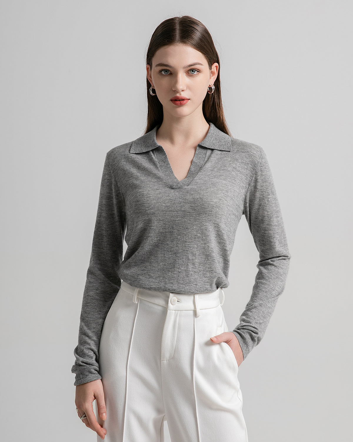 Super Lightweight Worsted Cashmere Polo