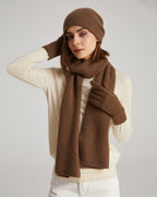 Cashmere Scarf Beanie Gloves Set