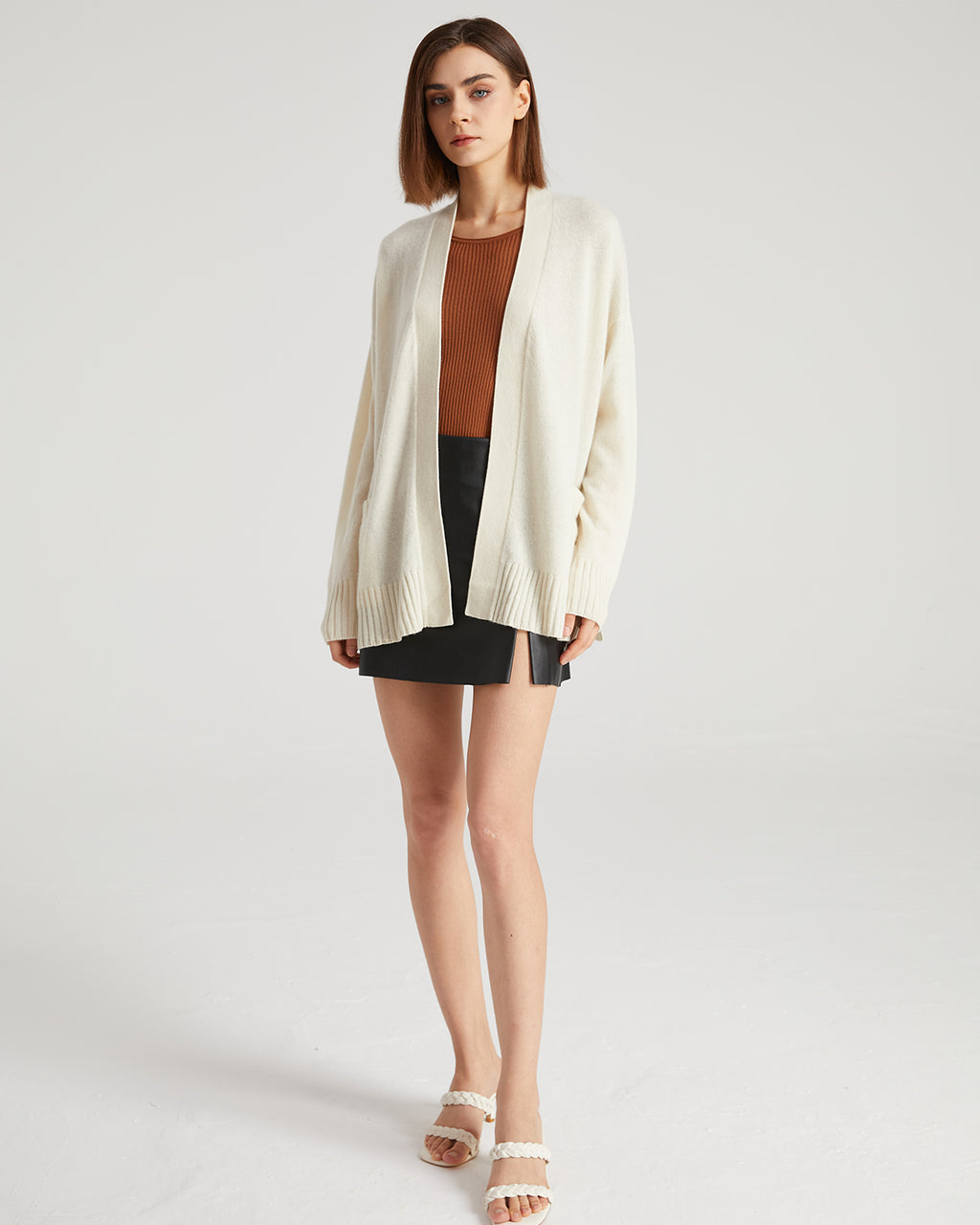Front Open Cashmere Cardigan