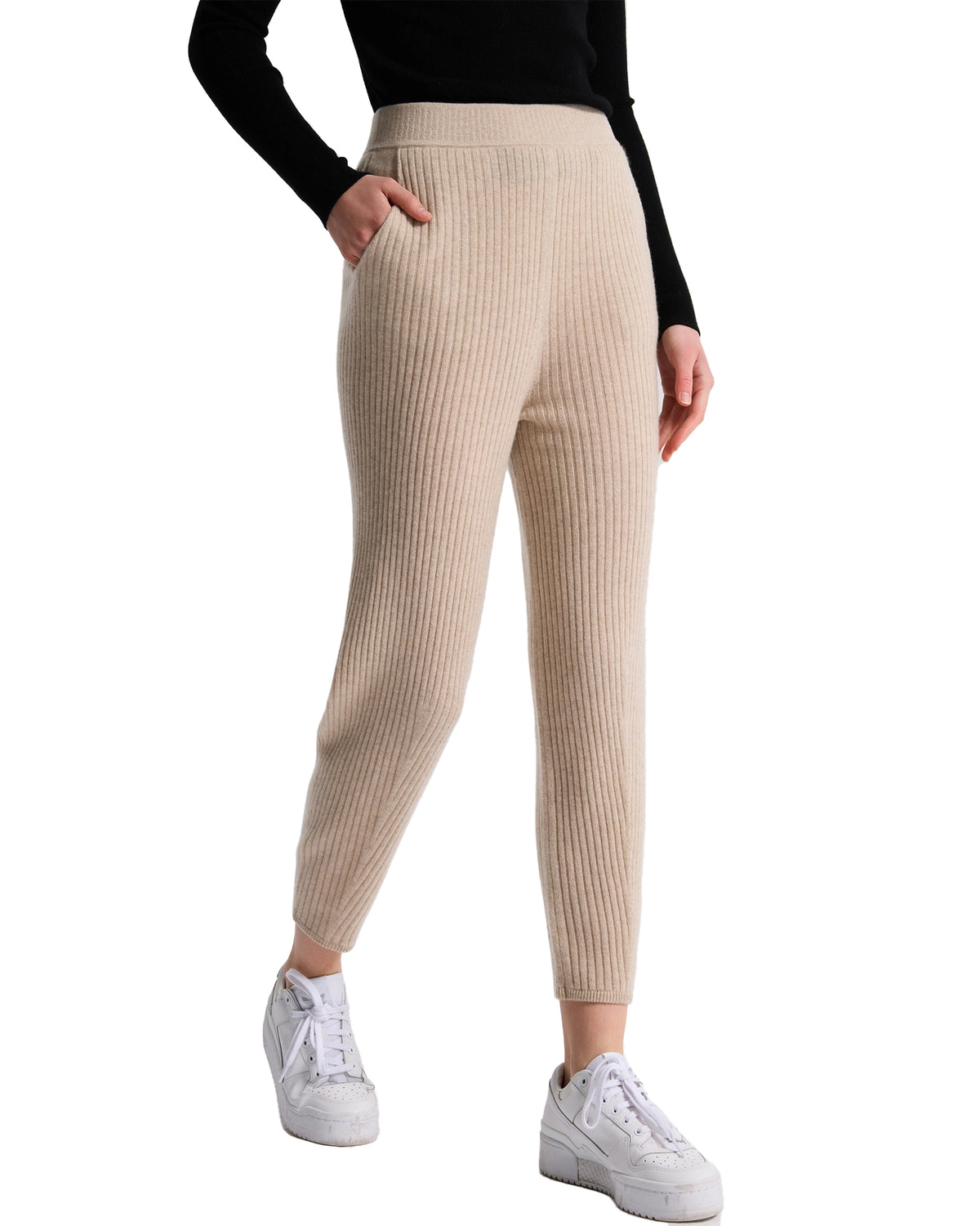 Ribbed Cashmere Jogger