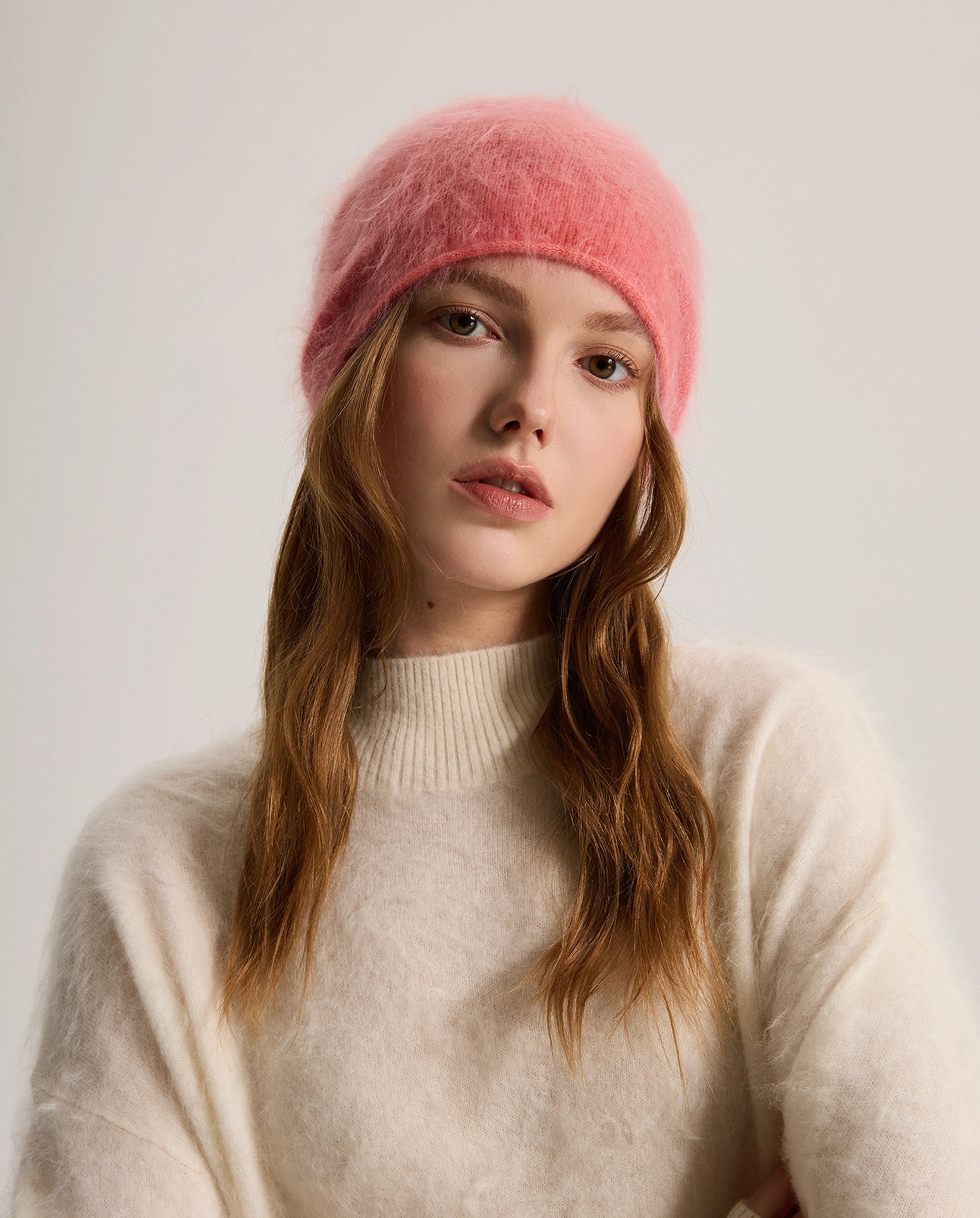 Brushed Cashmere Ski Beanie