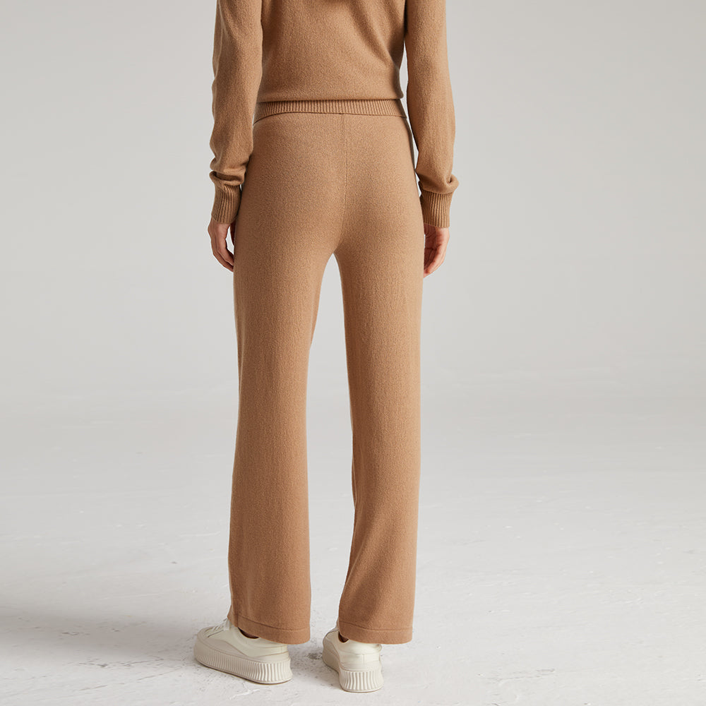 Wide Leg Cashmere Pants