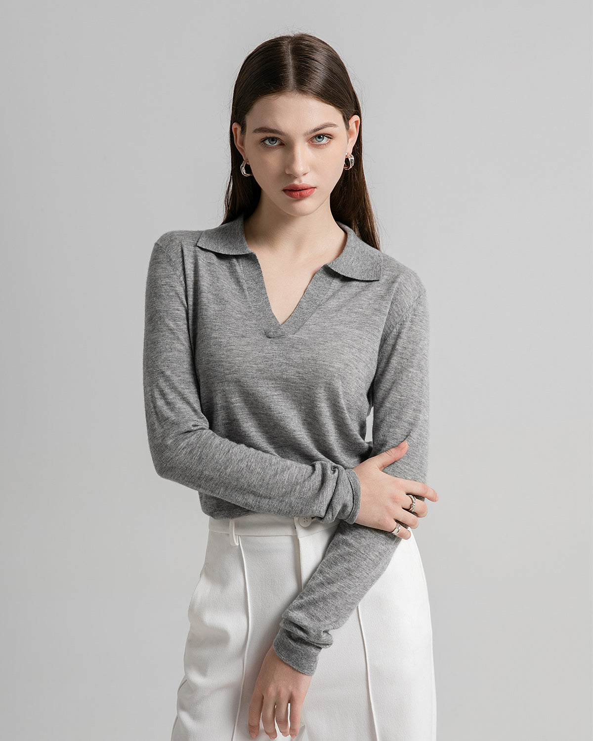 Super Lightweight Worsted Cashmere Polo