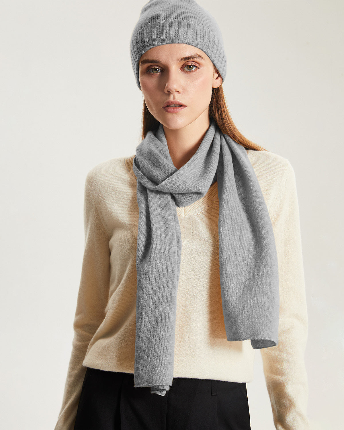 Cashmere Beanie & Scarf Set
