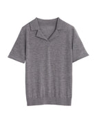 V Neck Lapel Polo Shirt