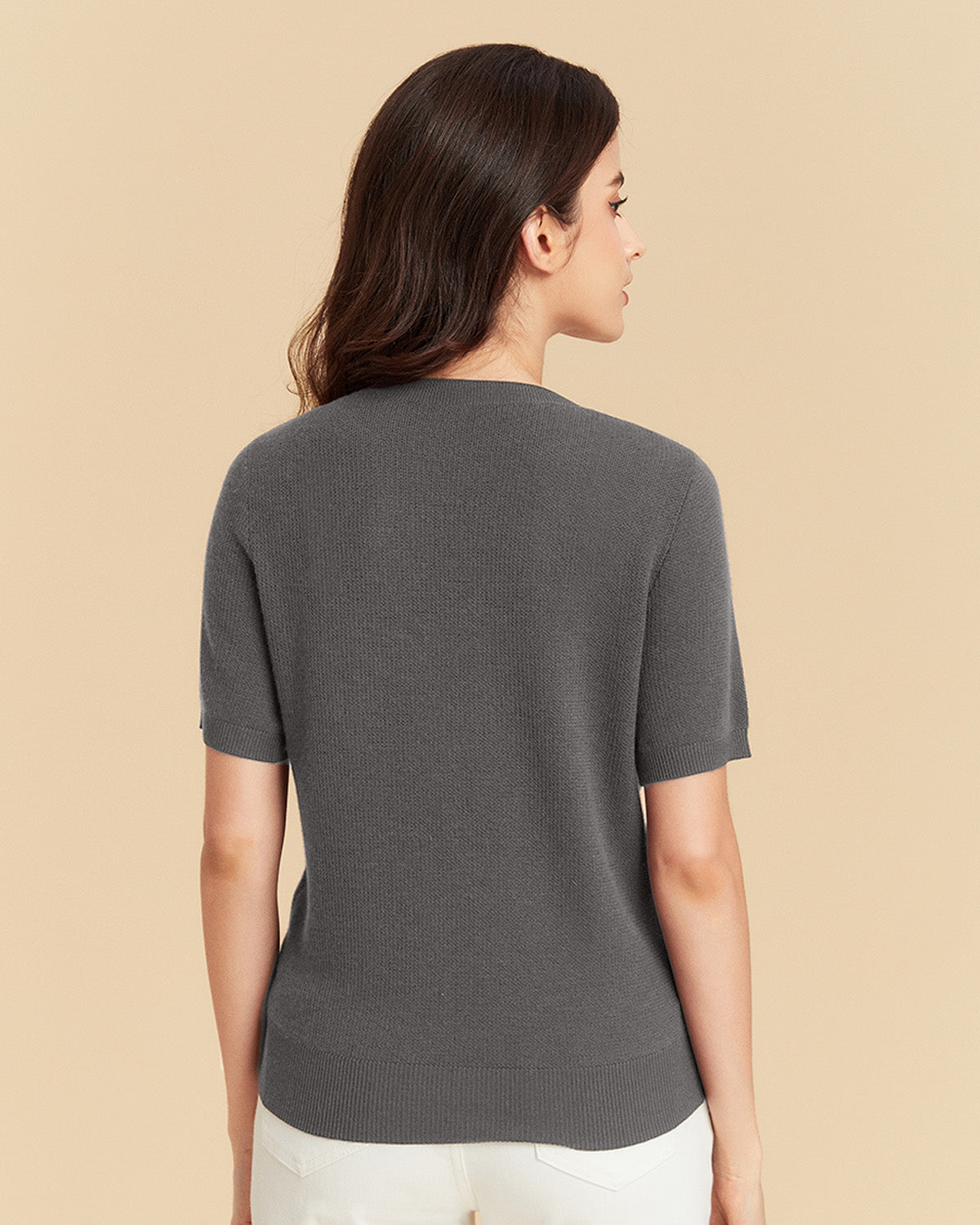Merino Wool Jacquard T-Shirt
