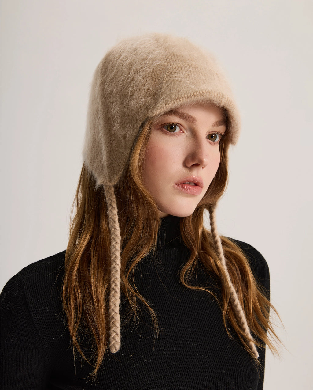 Brushed Cashmere Earflaps Hat
