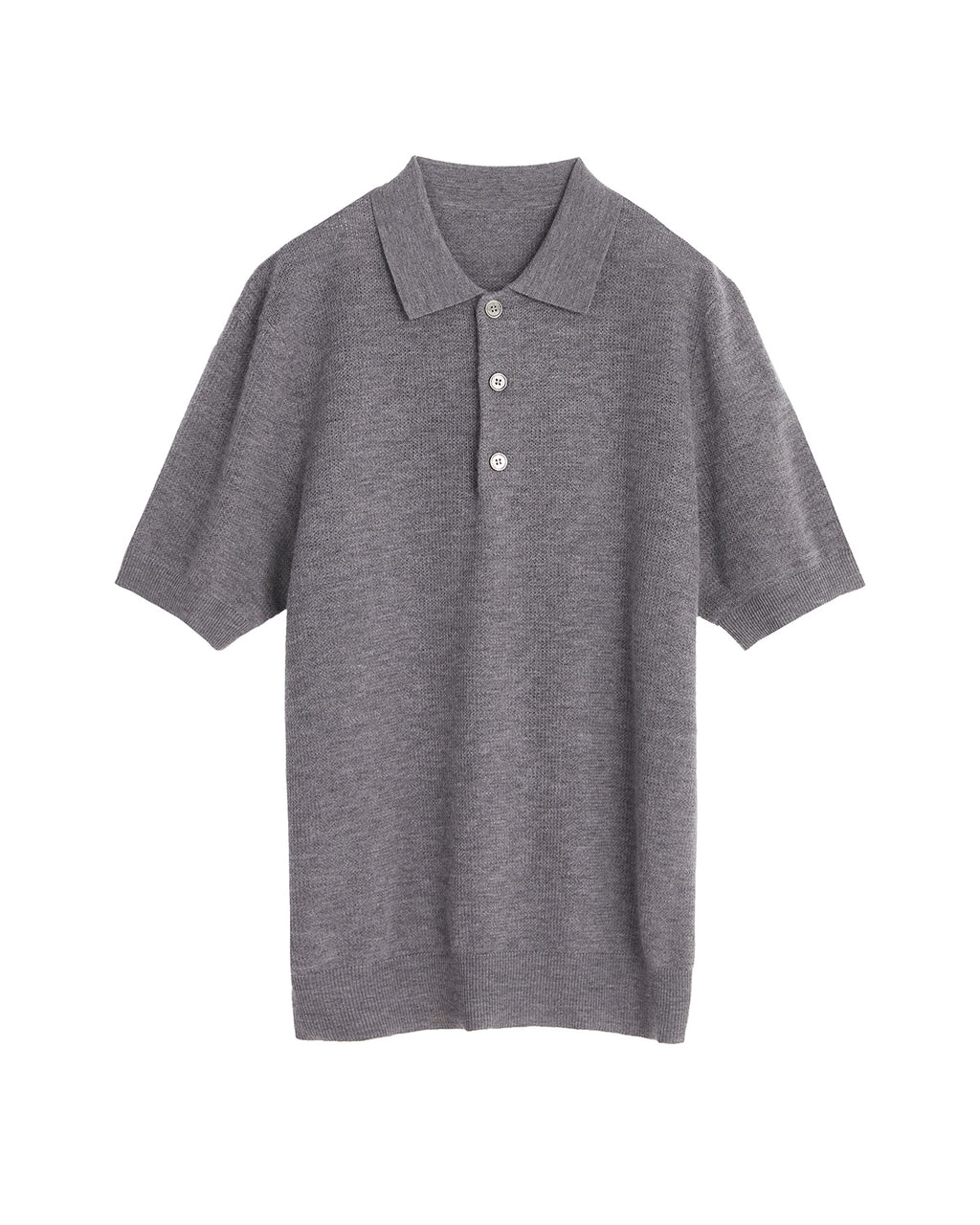 Jacquard Wool Polo Shirt