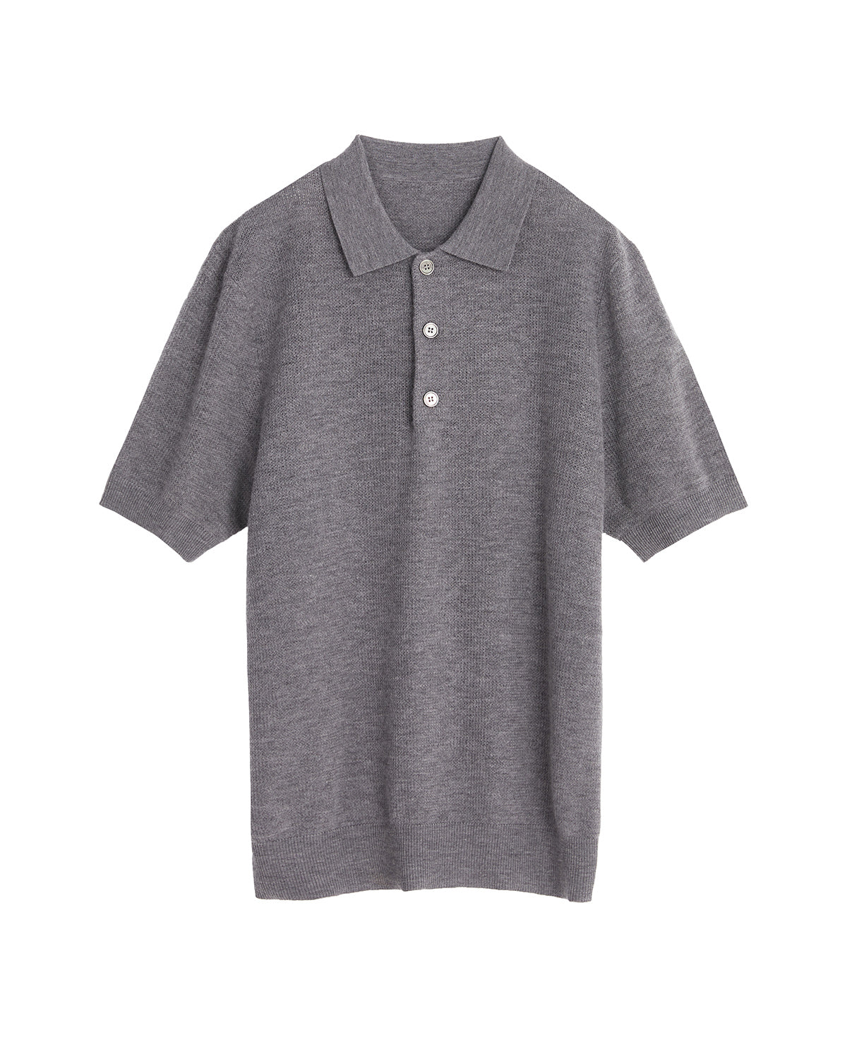 Jacquard Wool Polo Shirt