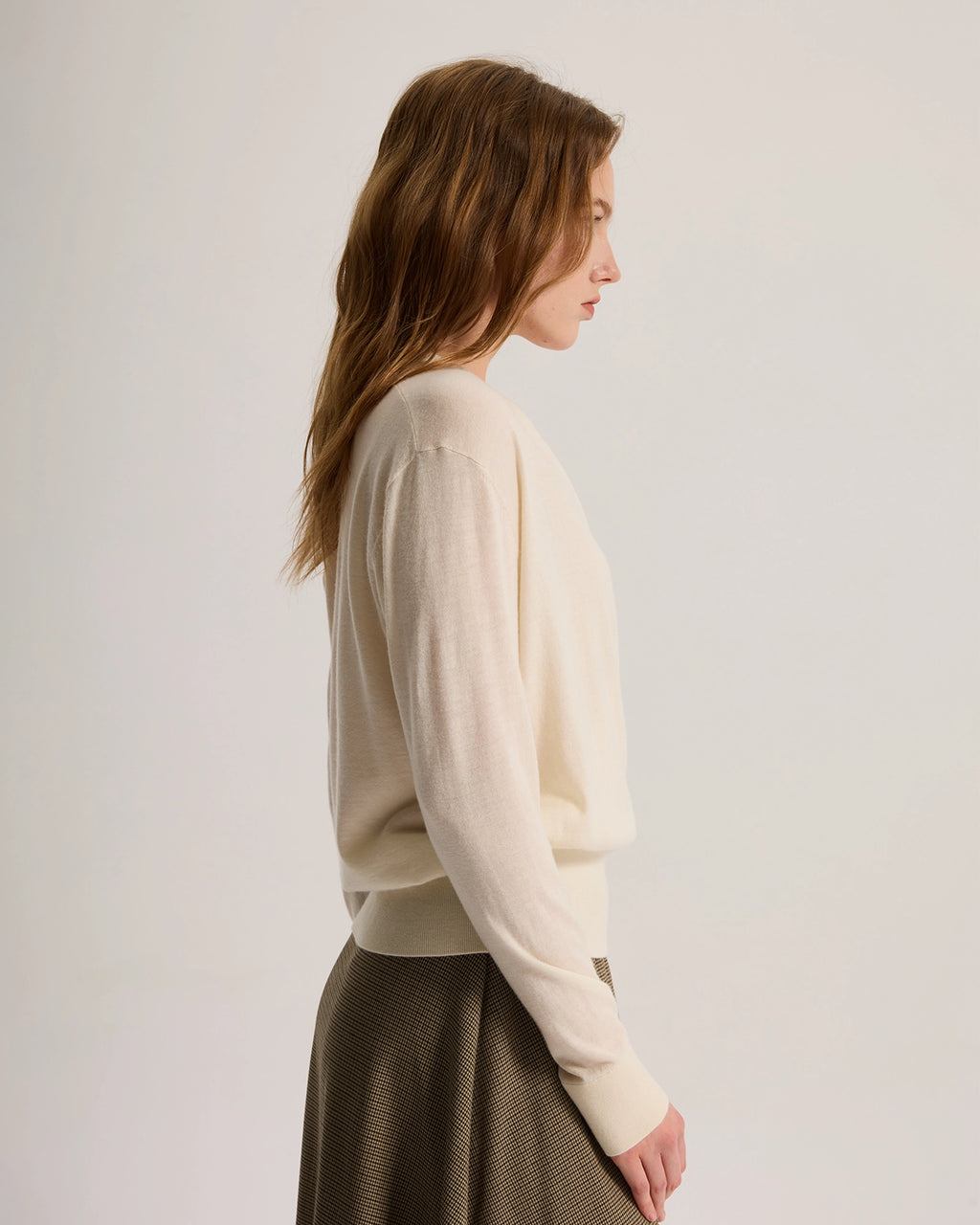 Lightweight Oversize Worsted Cashmere Sweater