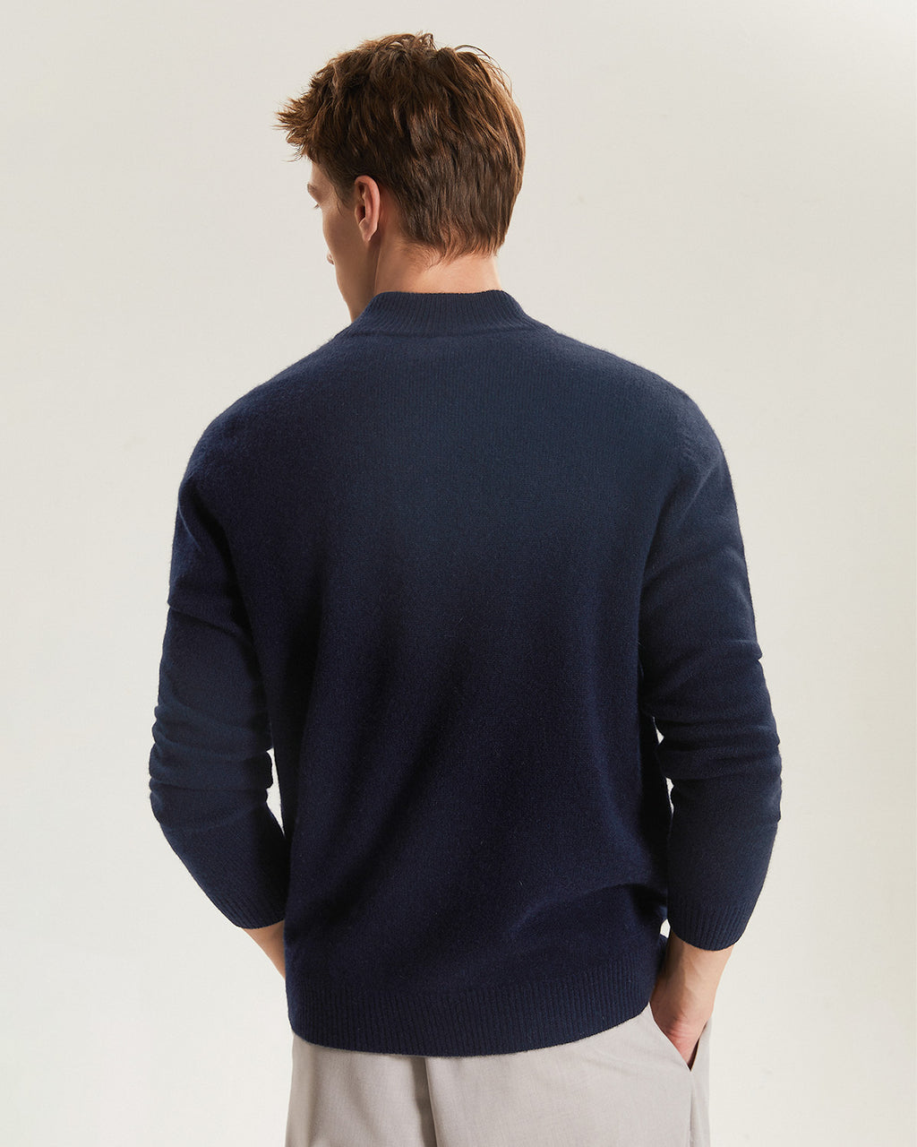 Quarter-Zip Recycled Cashmere Sweater