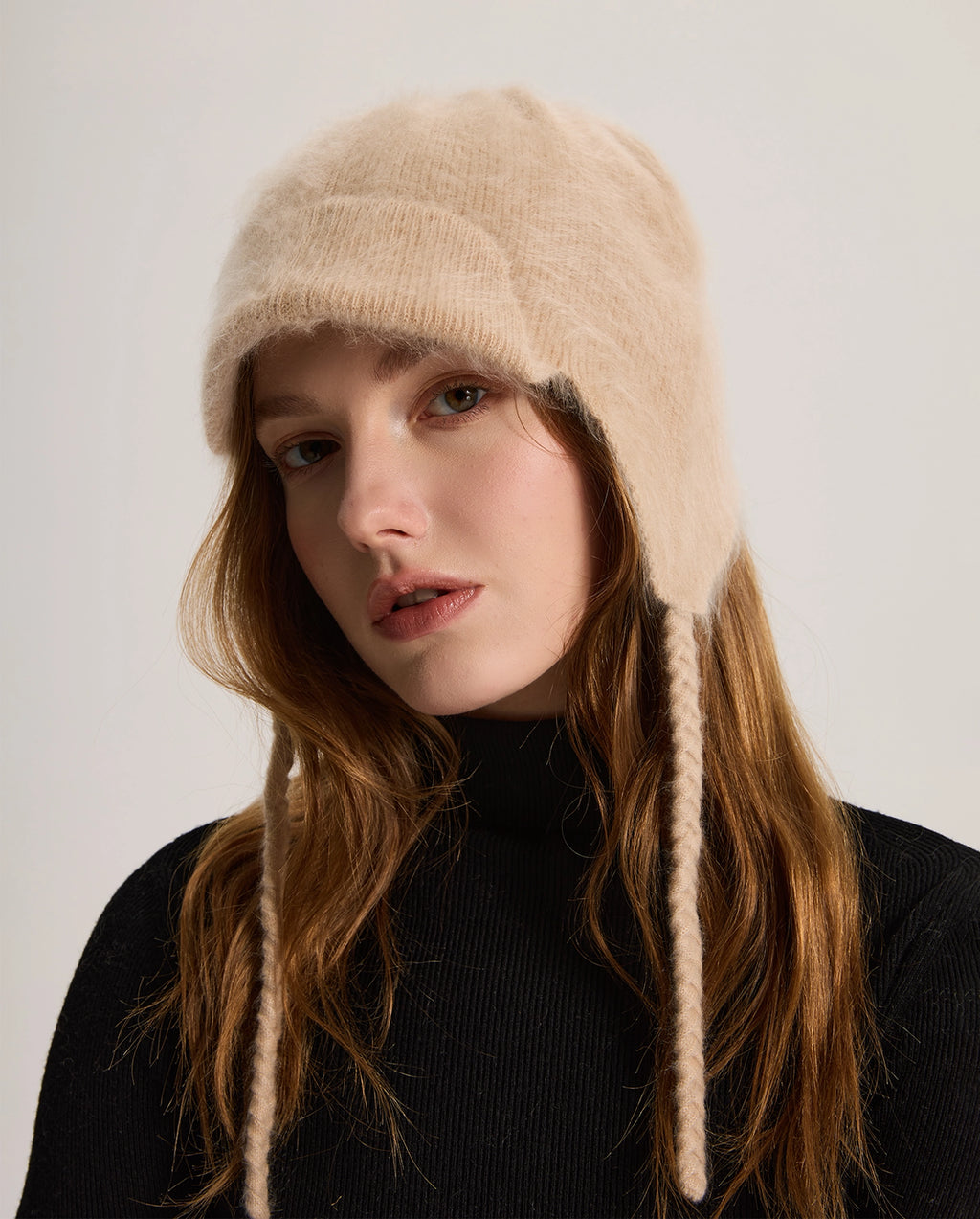 Brushed Cashmere Earflaps Hat