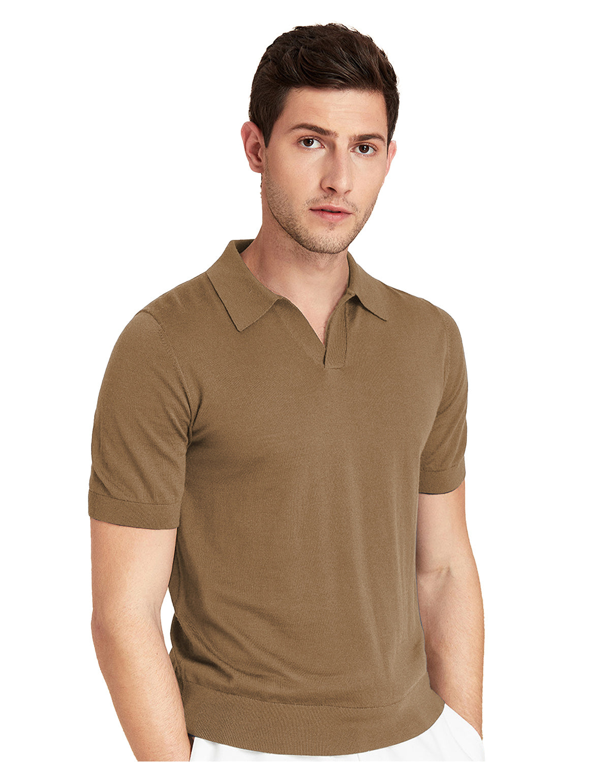 Wool Silk Polo Shirt