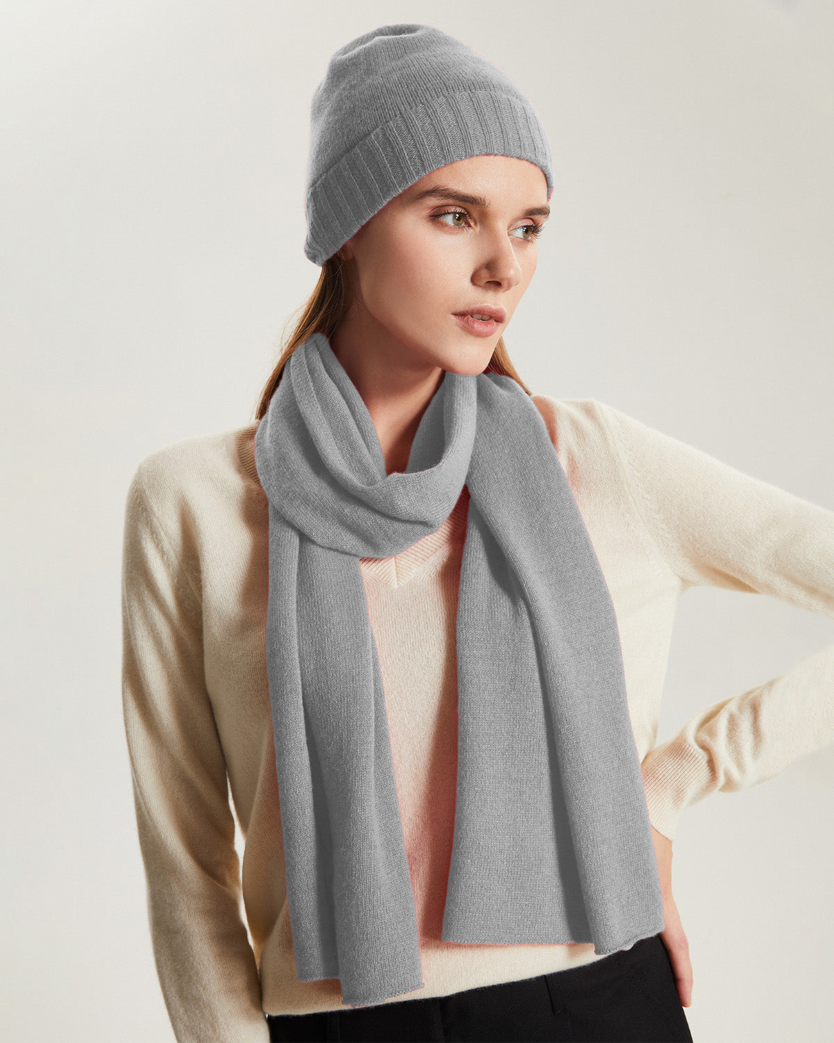 Cashmere Beanie & Scarf Set