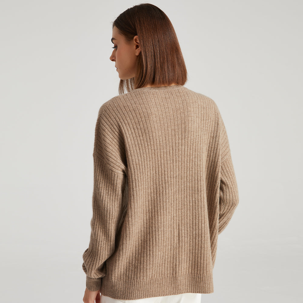 Oversize Drop Shoulder Cashmere Sweater