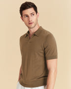 Wool Silk Polo Shirt