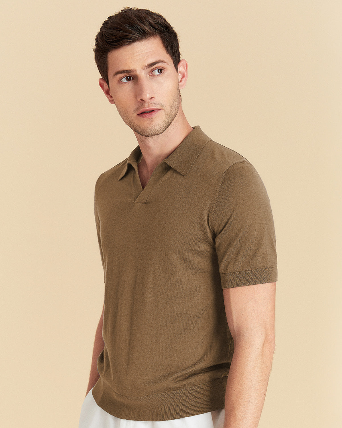 Wool Silk Polo Shirt