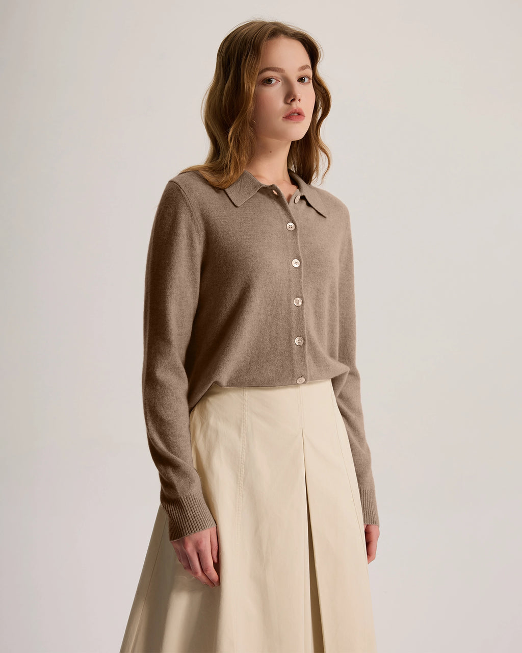 cashmere button down cardigan