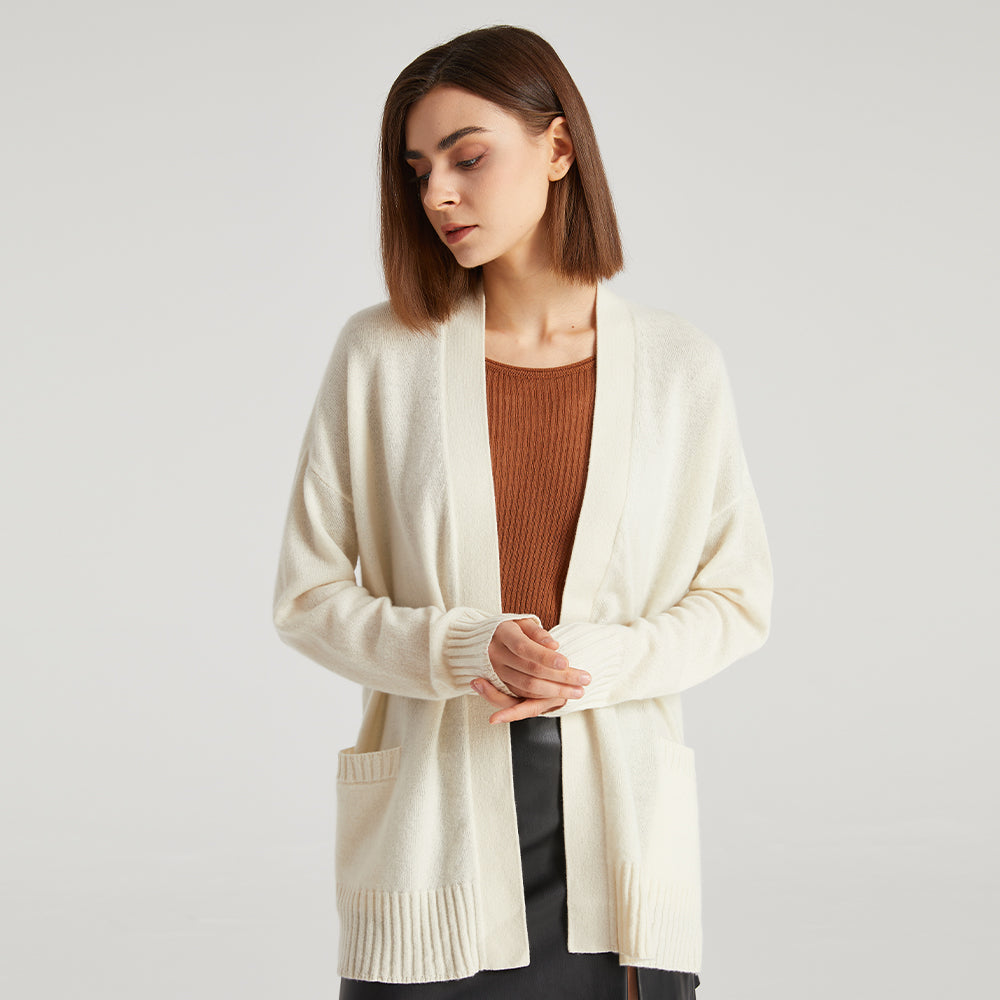 Front Open Cashmere Cardigan