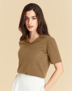 Woo Silk Polo T Shirt