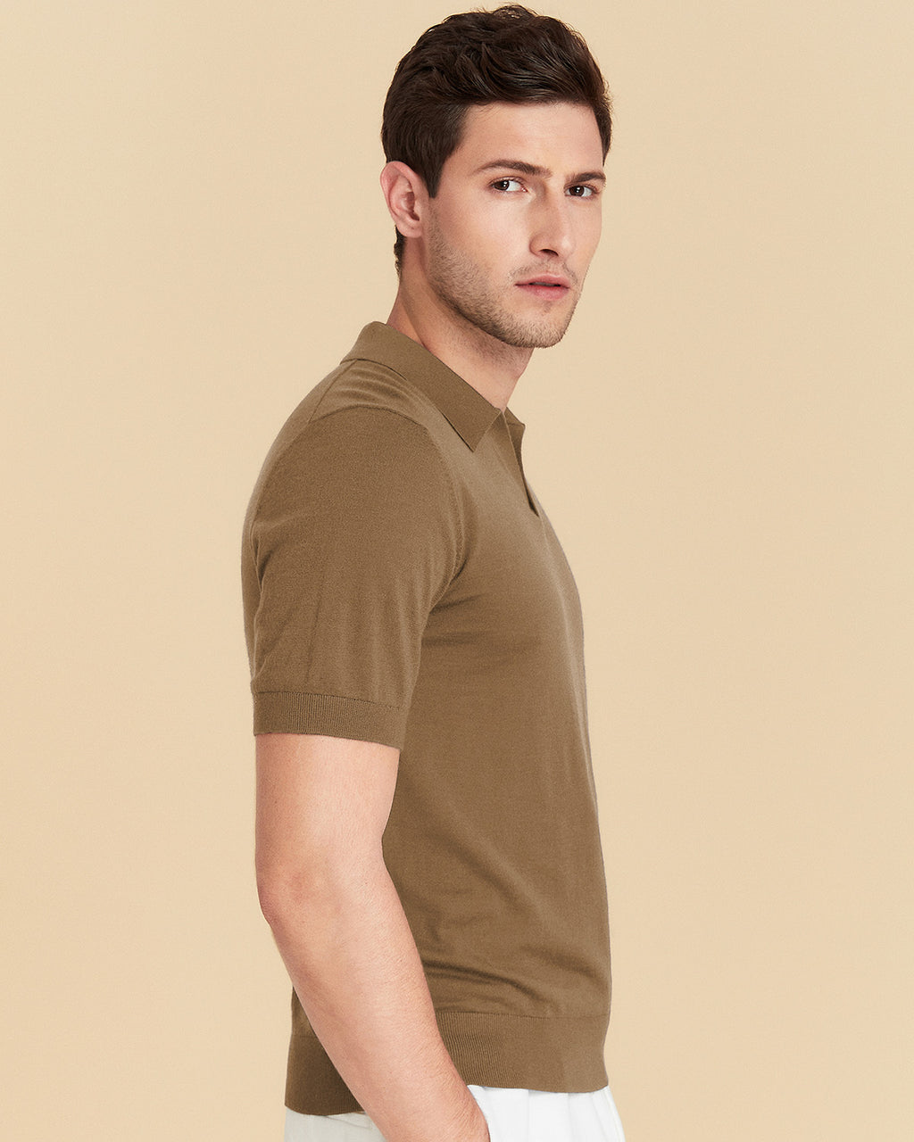 Wool Silk Polo Shirt