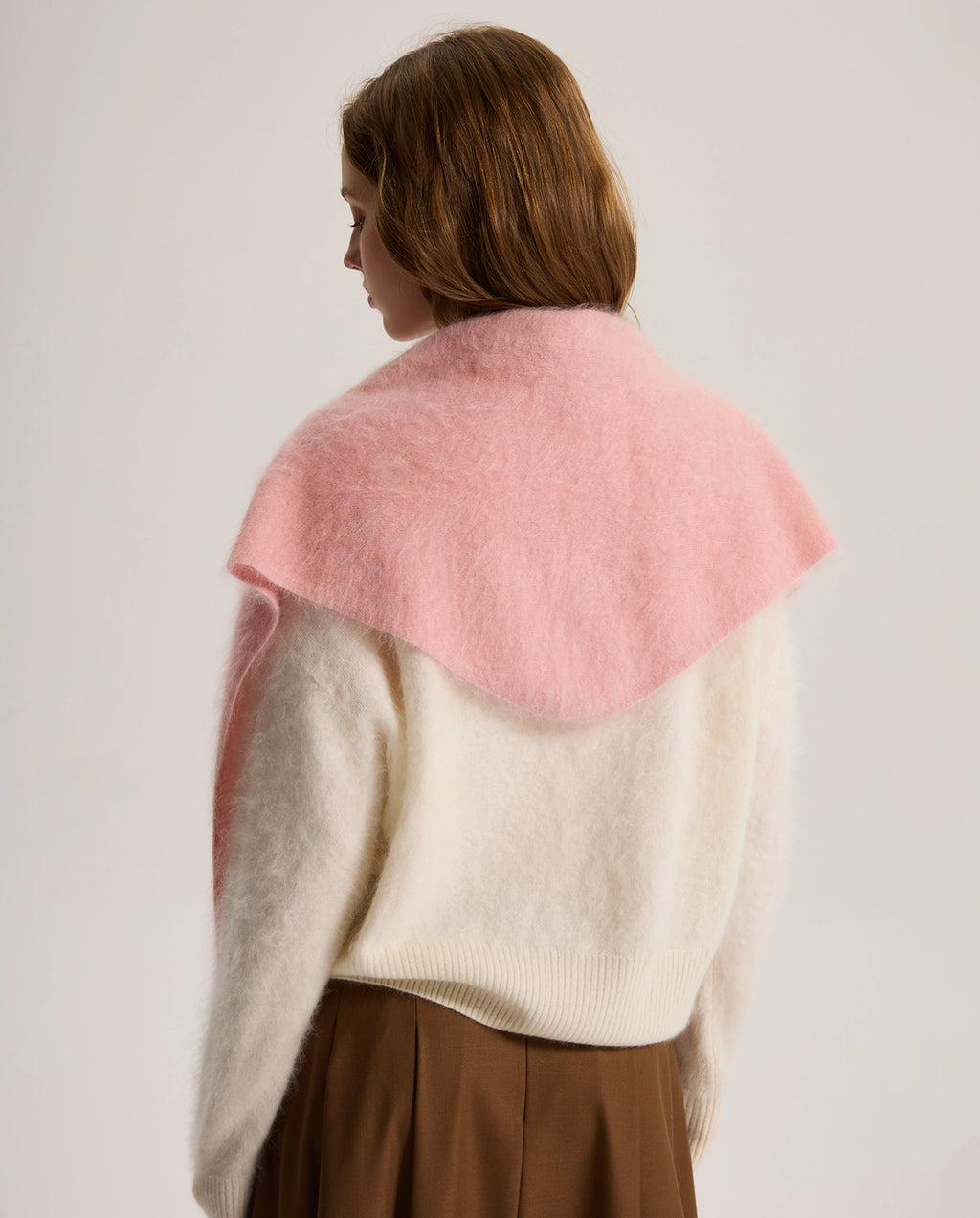 Brushed Cashmere Triangle Scarf