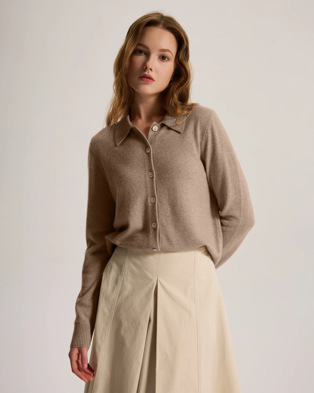 cashmere button down cardigan