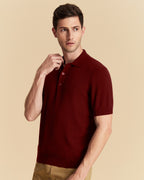 Jacquard Wool Polo Shirt