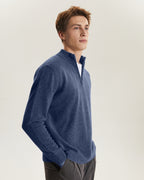Quarter-Zip Recycled Cashmere Sweater