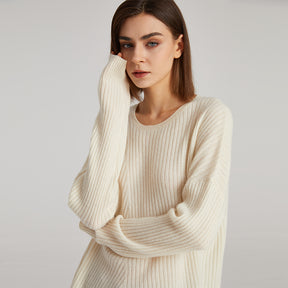 Oversize Drop Shoulder Cashmere Sweater