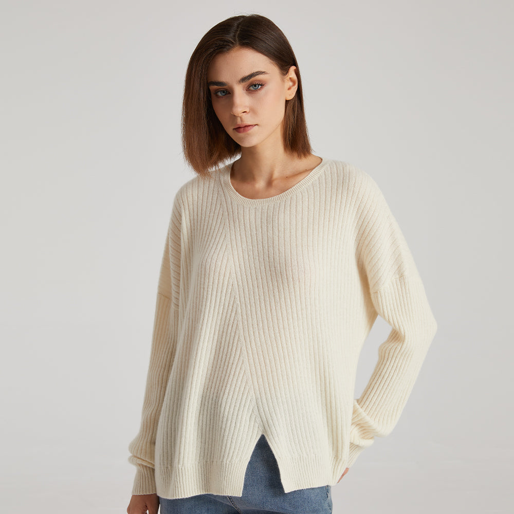 Oversize Drop Shoulder Cashmere Sweater